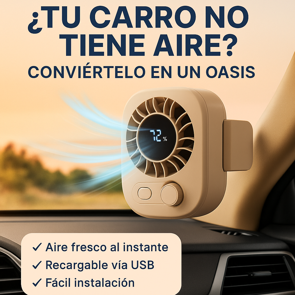 VENTILADOR PORTATIL PARA CARRO 🚗🍃❄️