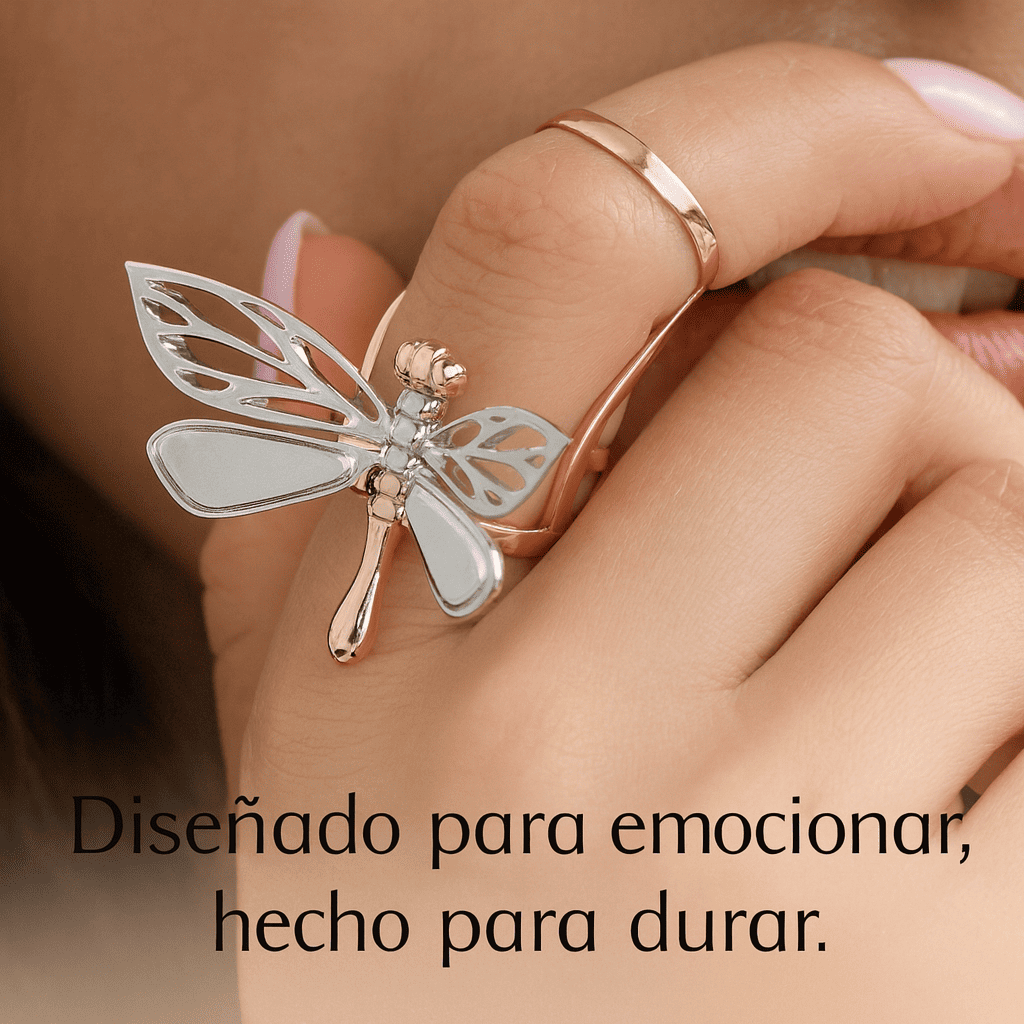 Anillo Mariposa con Alas Móviles