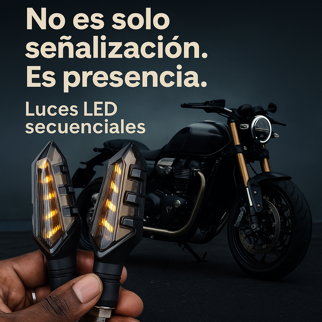 Direccionales LED Universales - Estilo Flecha 🏍️☀️✨