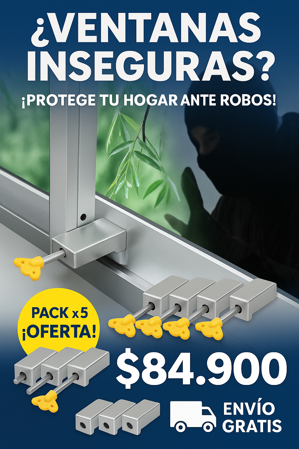 Combo x5 Seguros de Ventana