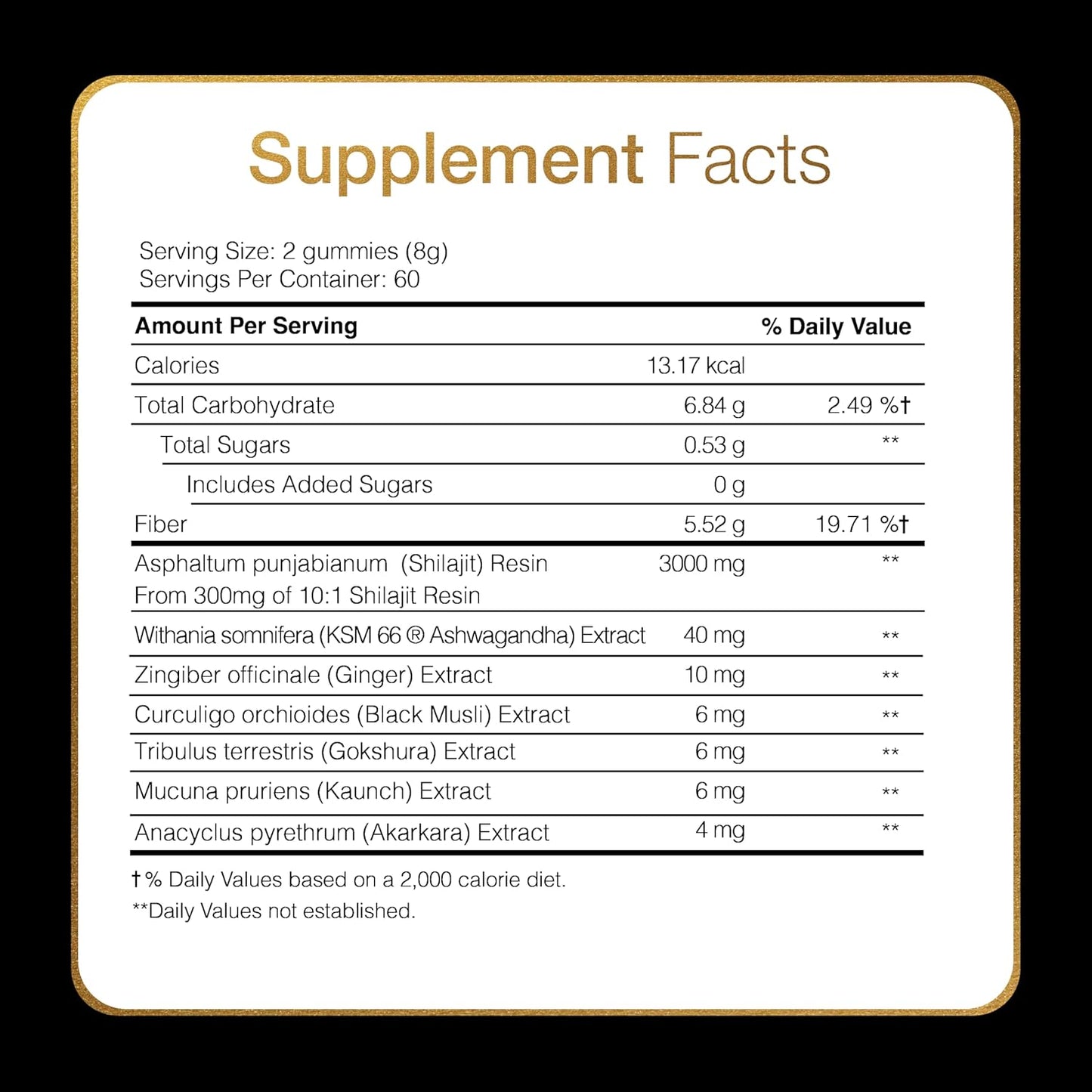 Gomitas puras de Shilajit Gold®