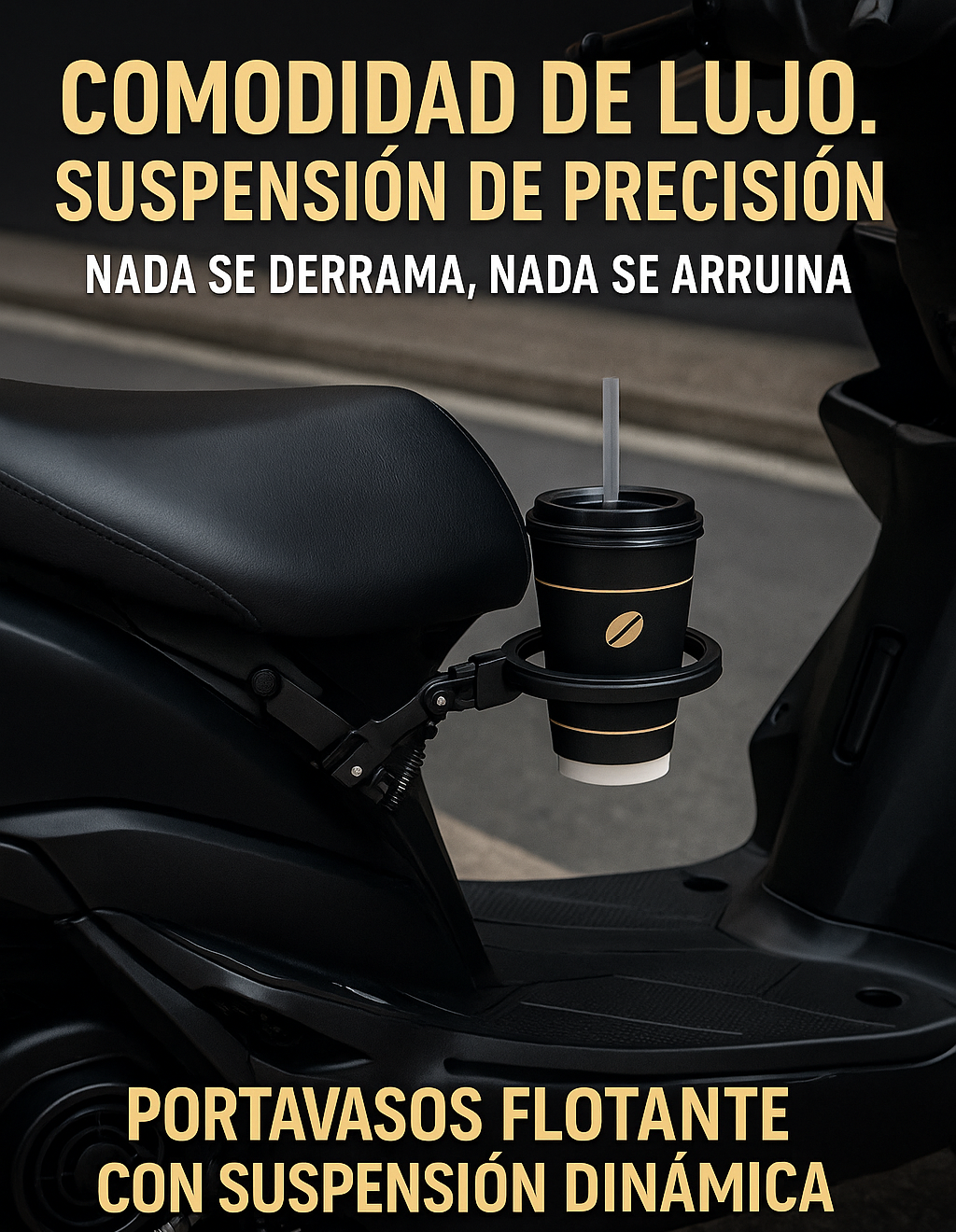 Portavasos de suspensión con equilibrio - Moto🏍️✨