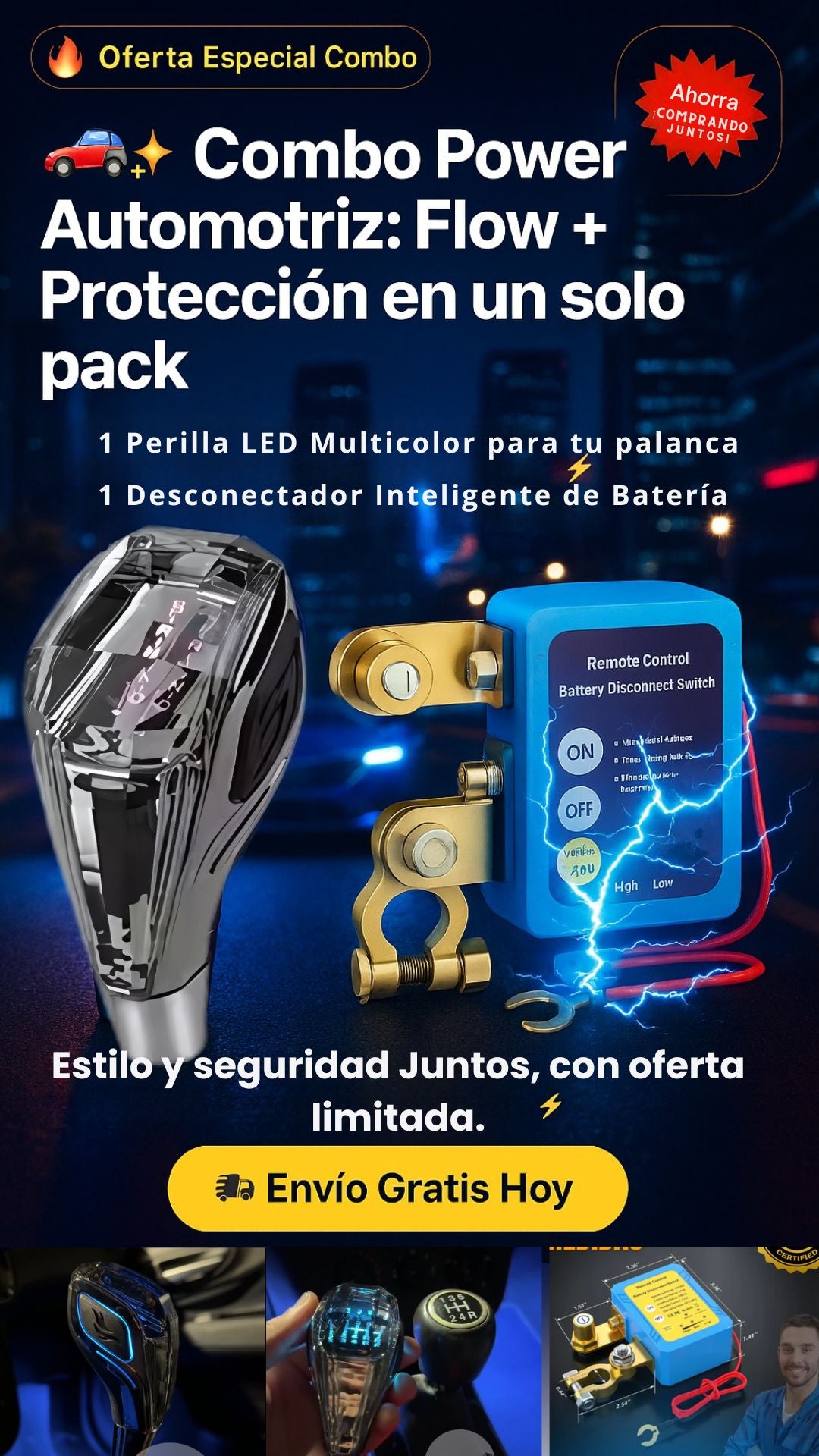 COMBO POWER | PERILLA + DESCONECTADOR DE BATERIA🔋