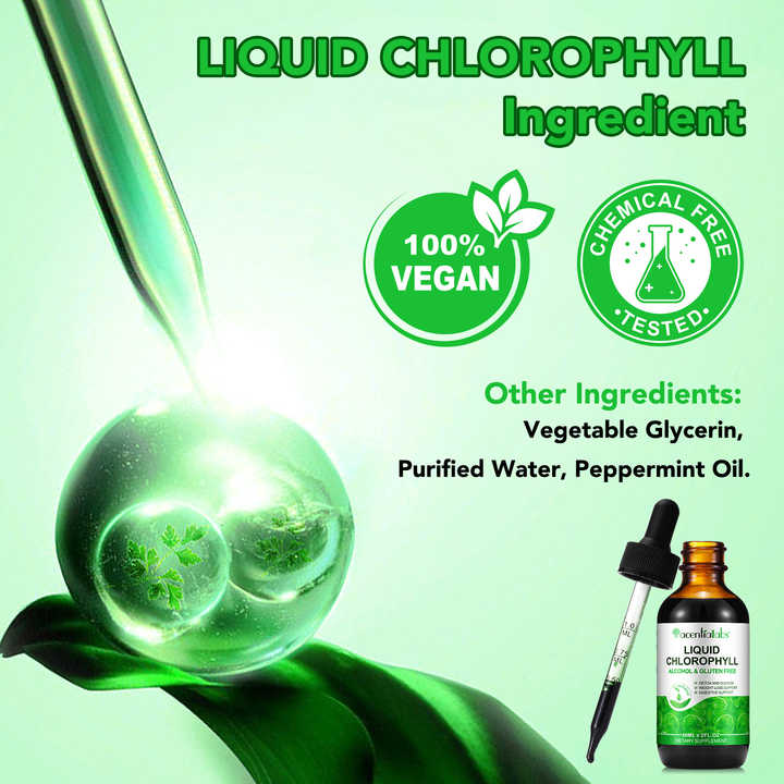 Gotas líquidas de clorofila 59 ml - Aumento de la energía absorción 2X