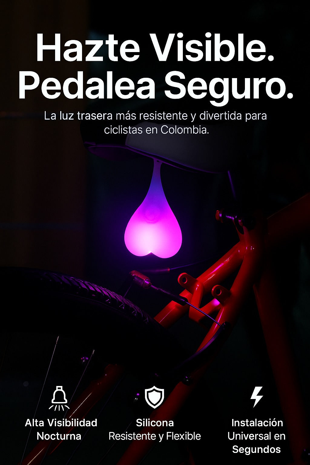 x2 Luz BikeVision-💡 Ilumina tu camino de manera creativa con esta luz LED para bicicletas