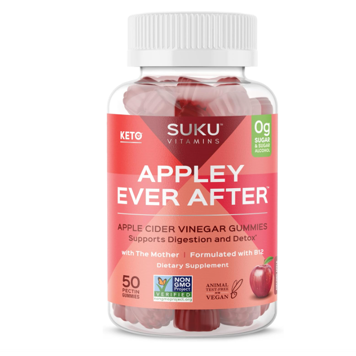 🍏Gomitas de Vinagre de Manzana con Vitaminas B12 y Folato SUKU 🍎