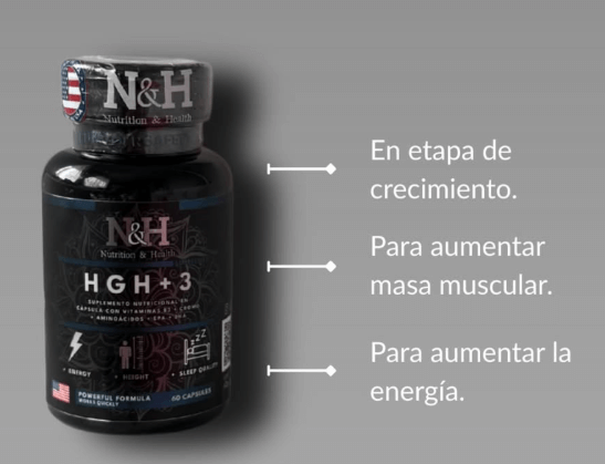 💥 HGH+3 Crece Más Rápido | Energía, Estatura y Sueño Profundo 💊🔥