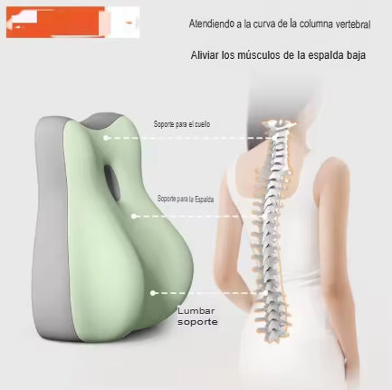 🧘 Almohada PosturaPerfecta™ Alivio total lumbar y cervical 🌀