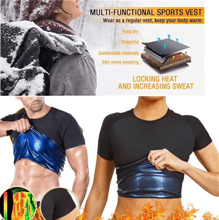 🔥 Camiseta Sauna Reductora Kewlioo® | Suda y Moldea sin Esfuerzo 💪🔥