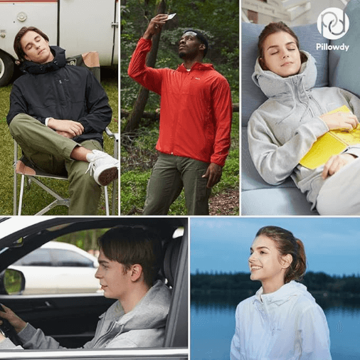 🧥🔥 Sudadera Almohada Inflable Pillowdy™ – ¡Duerme donde quieras con estilo!