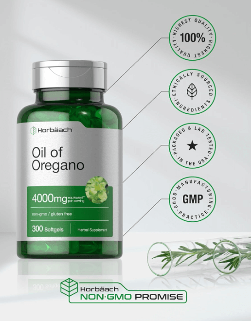 🌿 Horbäach Oil of Oregano 3000mg 💊 | 150 Softgels 🔥