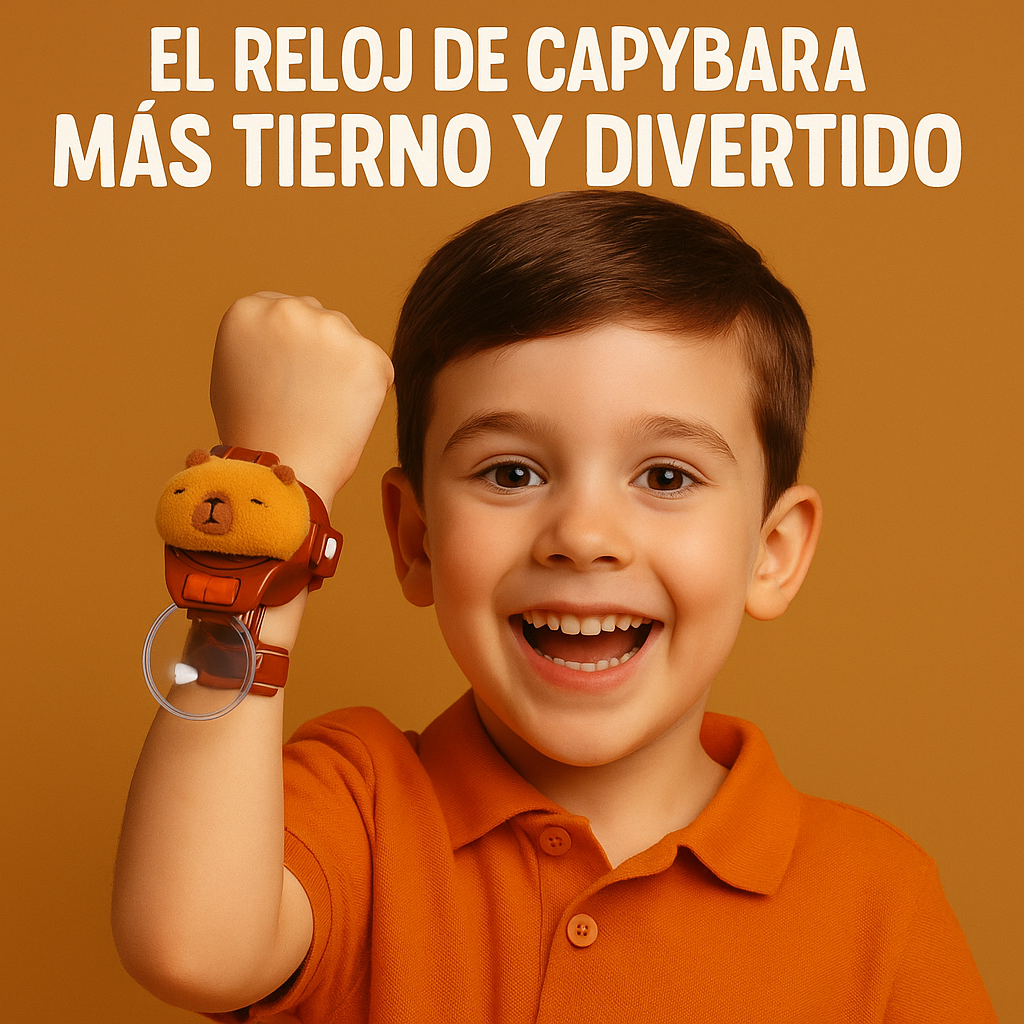 Capybara Reloj para niños Coche 🚗✨