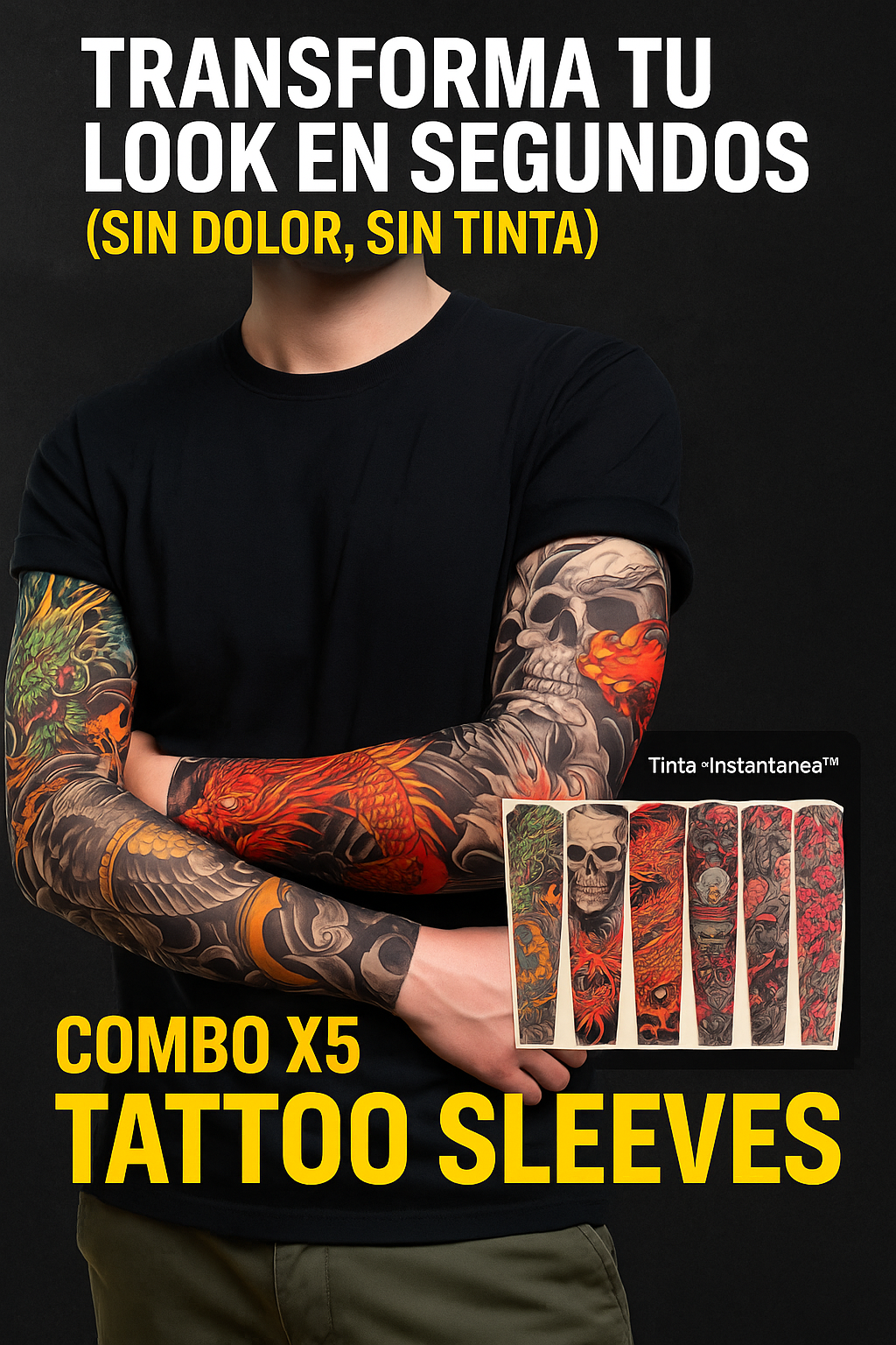 Mangas Tatto Instantáneas - X5 Unidades
