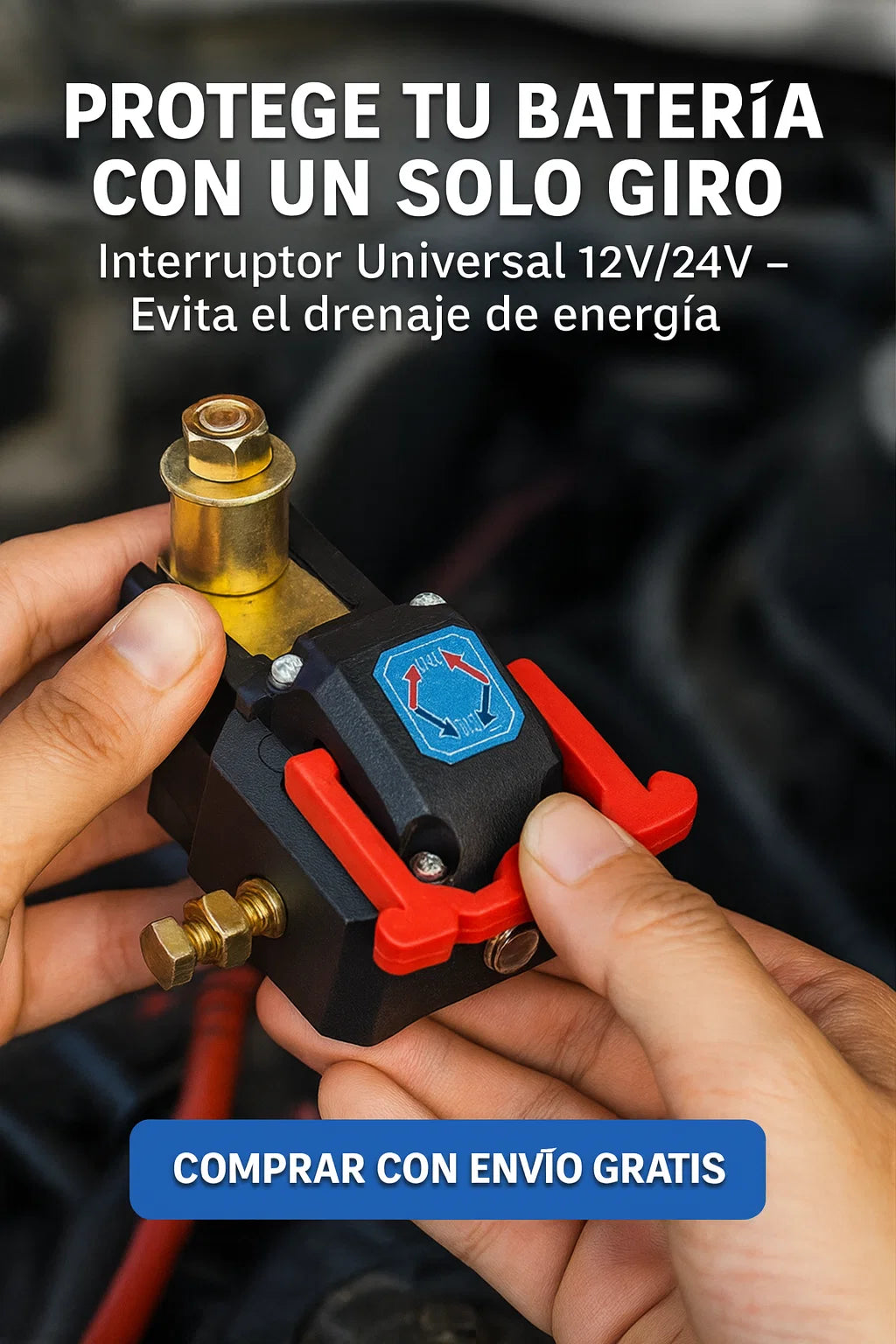 PowerLock AutoCut™-Corta la corriente, protege tu batería… y nunca más te quedarás varado