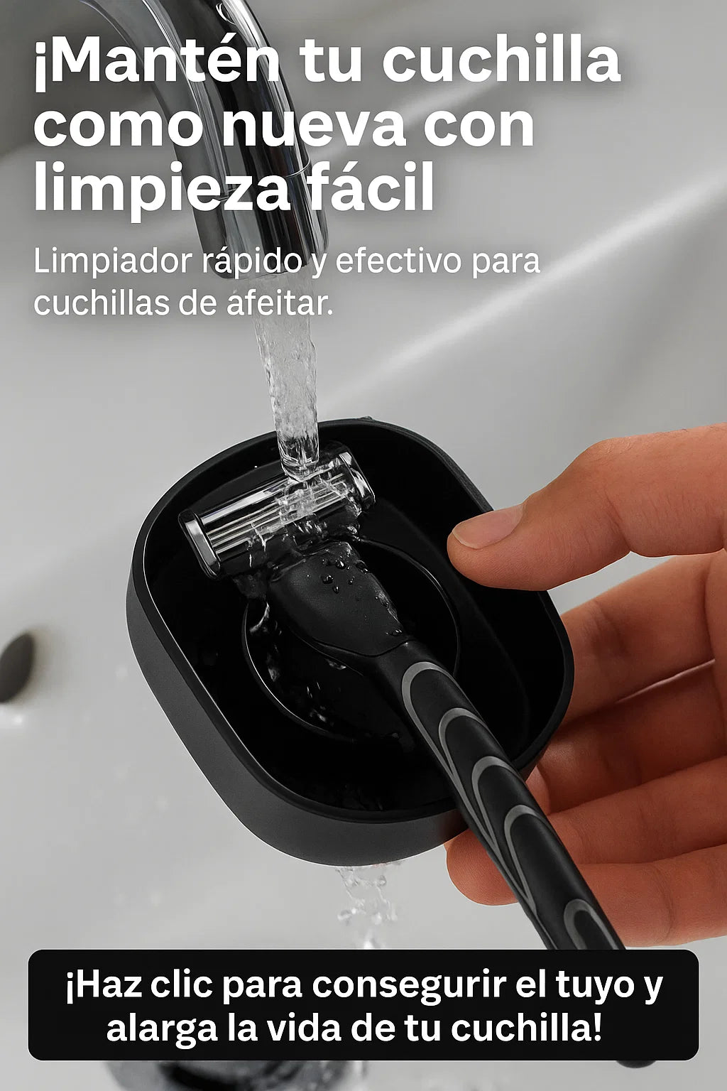 ShavePro-"Mantén tus cuchillas como nuevas: limpieza rápida y efectiva para un afeitado más duradero"
