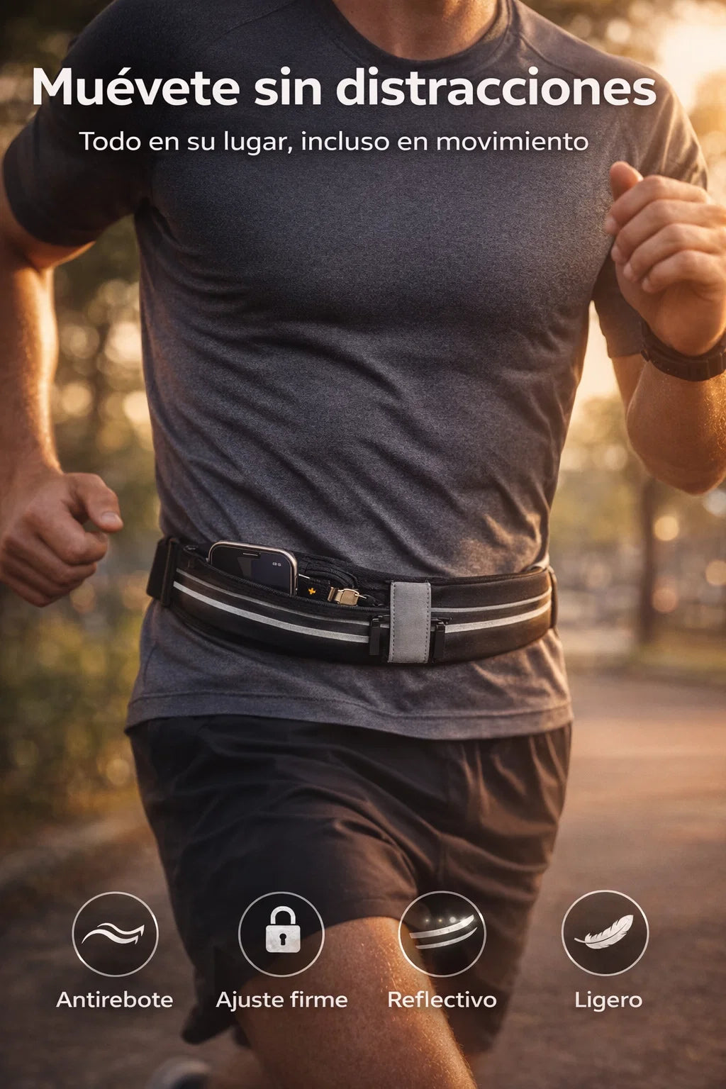 Cinturón Deportivo Running 🏃♂️ Muévete libre, sin distracciones