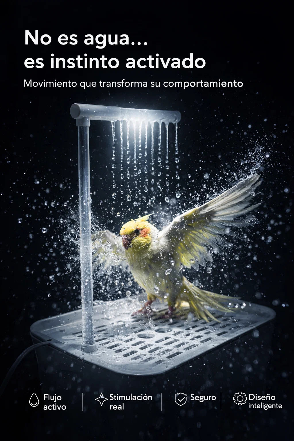 Fuente de Baño para Aves 🐦💧 Estimula su instinto natural de forma segura