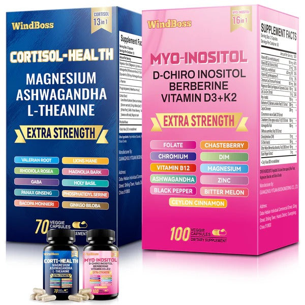 Combo Multivitamínico Cortisol y Myo-Inositol | Reduce el estrés, mejora el estado de ánimo