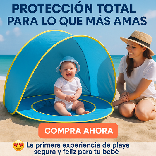 Tienda de Playa Con Bañera Para Niños 🏖️👩🏻‍👦🏻✨