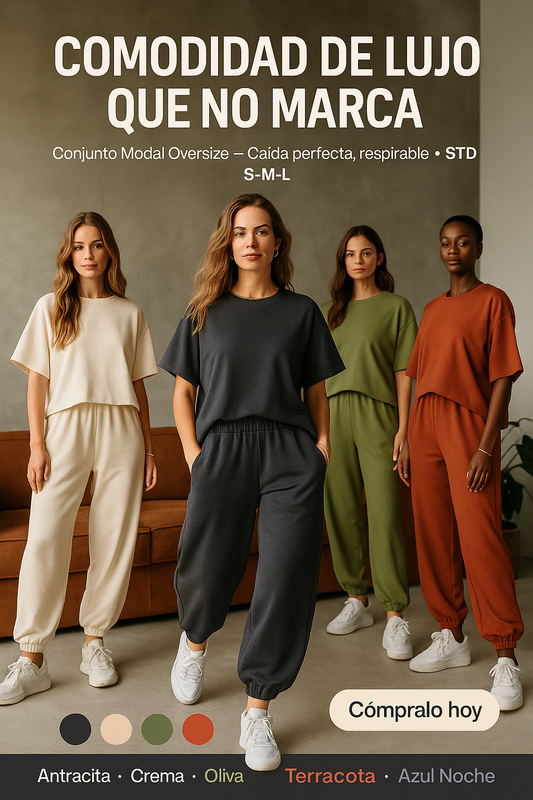 Conjunto Oversize Antracita
