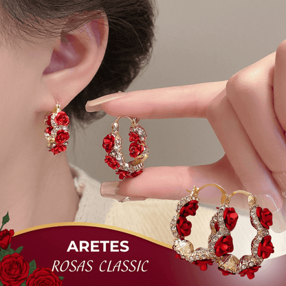 JOYERIA EUROPEA! ARETES ROSAS CLASSIC