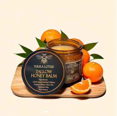 Bálsamo orgánico con miel y sebo de res