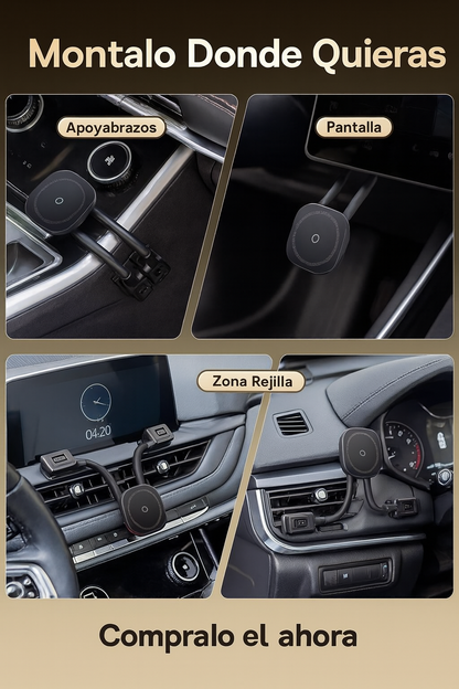 Baseus - Soporte de teléfono magnético de doble brazo 📱🚗✨