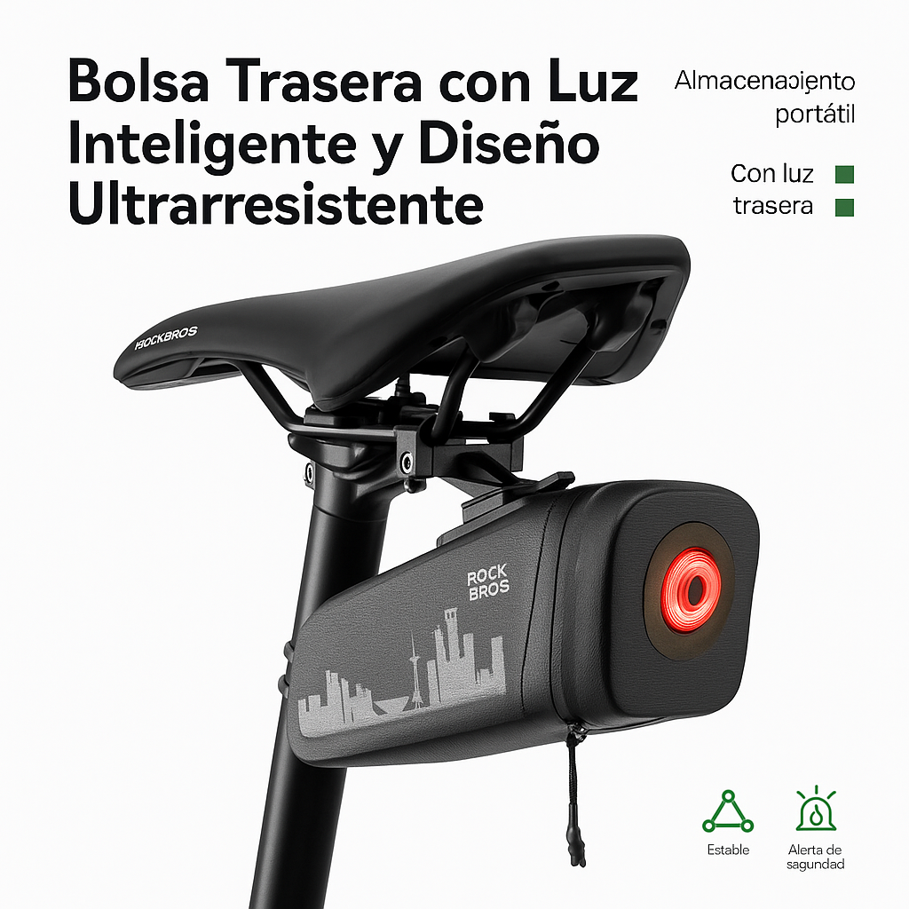 ROCKBROS-Diseño Aerodinámico con Luz Inteligente Integrada ⚡
