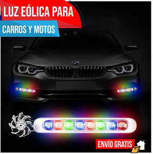 LUZ LED EÓLICA PARA CARROS Y MOTOS 🚨