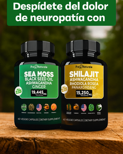 Dúo Vitalidad Total – Sea Moss + Shilajit Despídete del Hormigueo y Entumecimiento