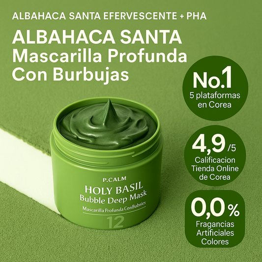 P.CALM| Máscara profunda de burbujas de albahaca sagrada