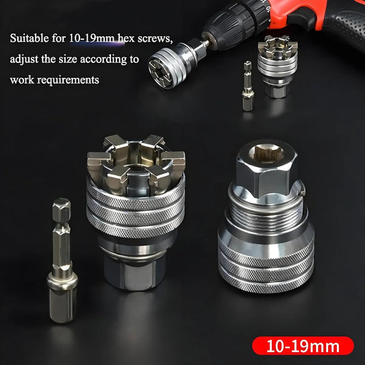 Llave Ajuste-Compatible con taladros y atornilladores