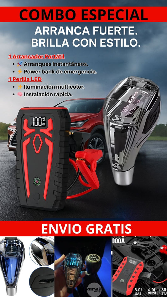 Combo 1 Arrancador Portátil + 1 Perilla LED Universal