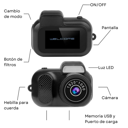 Llavero Camera Portátil HD1080P