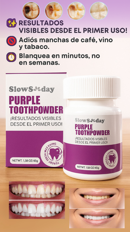 Purple Toothpowder ✨Polvo mineral para la restauración dental
