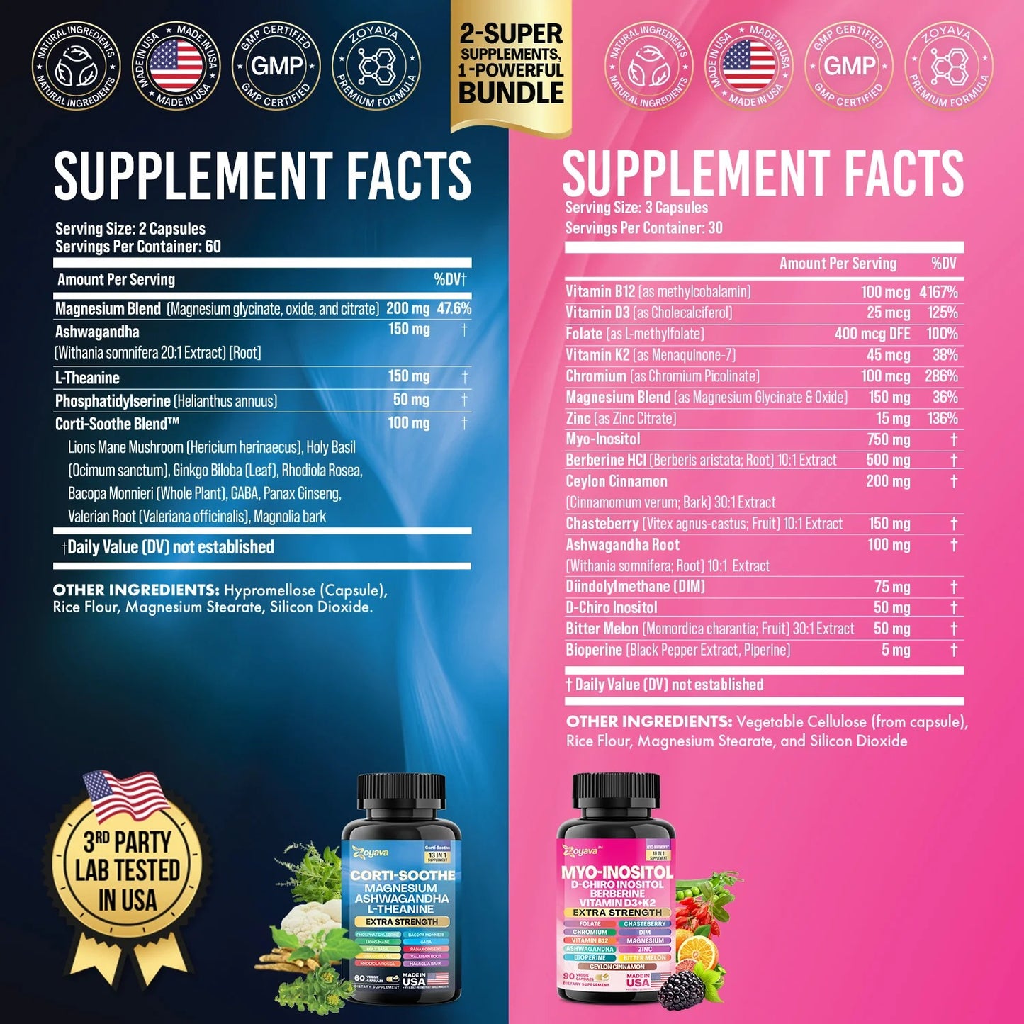 Combo Multivitamínico Cortisol y Myo-Inositol | Reduce el estrés, mejora el estado de ánimo