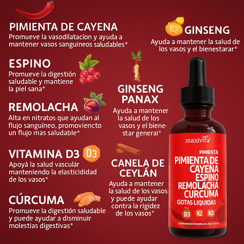 Extracto De Pimienta de Cayena - Circulación Viva ♥️🩸✨