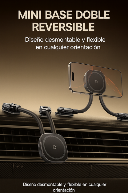 Baseus - Soporte de teléfono magnético de doble brazo 📱🚗✨