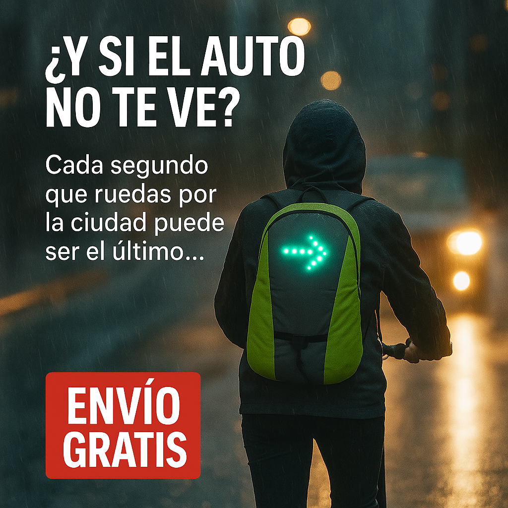 MOCHILA DE SEÑAL LUZ LED