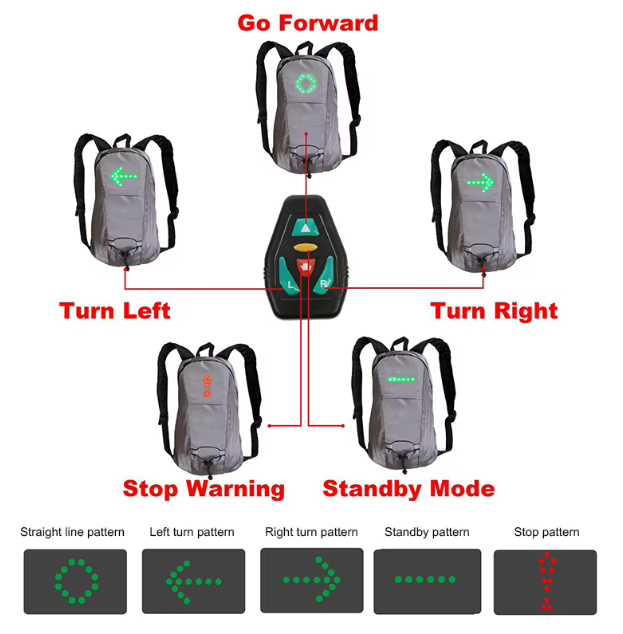 MOCHILA DE SEÑAL LUZ LED