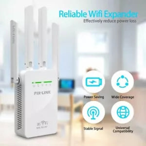 Amplificador Inalámbrico WiFi Extensor Repetidor 1200Mbps Router