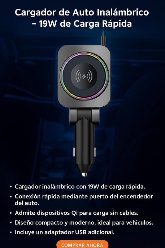 AutoCharge Pro-⚡ No más cables desordenados, solo carga rápida y eficiente