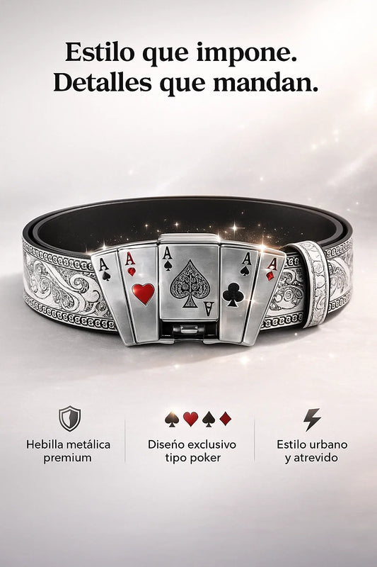 Cinturón Poker-✨ Diseño que impone presencia