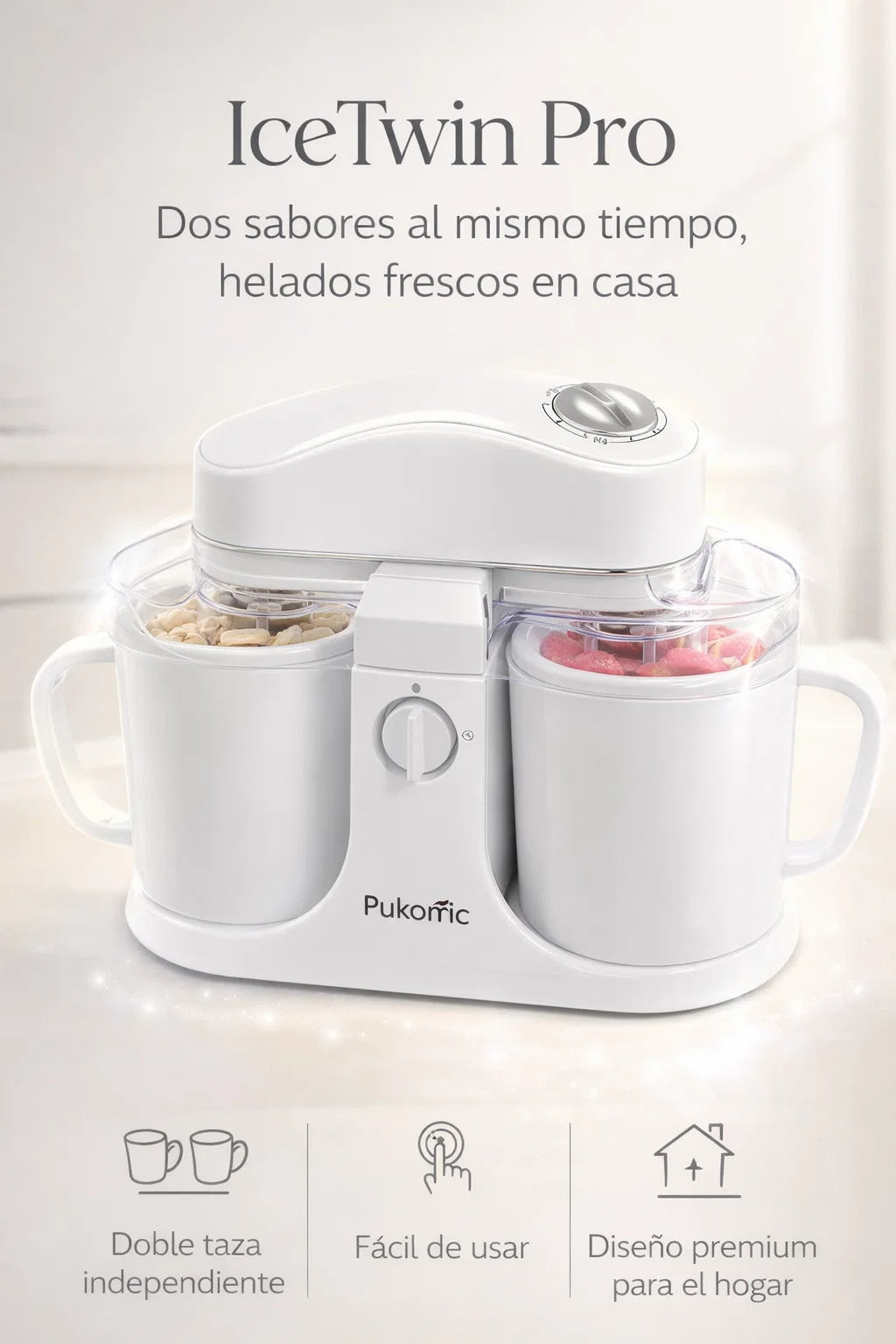 IceTwin Duo Pro-Helados caseros listos en minutos 🍦⚡