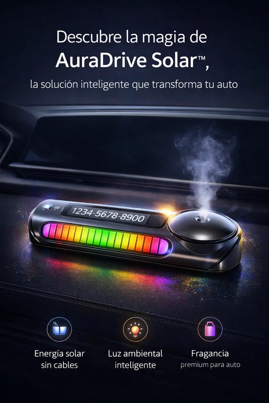 AuraDrive Solar™ ✨ Convierte cada viaje en una experiencia elegante y aromática