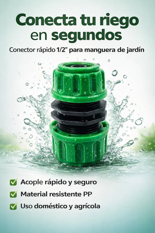 🔗💦 ConectaFácil 1/2” – Acople Rápido para Mangueras