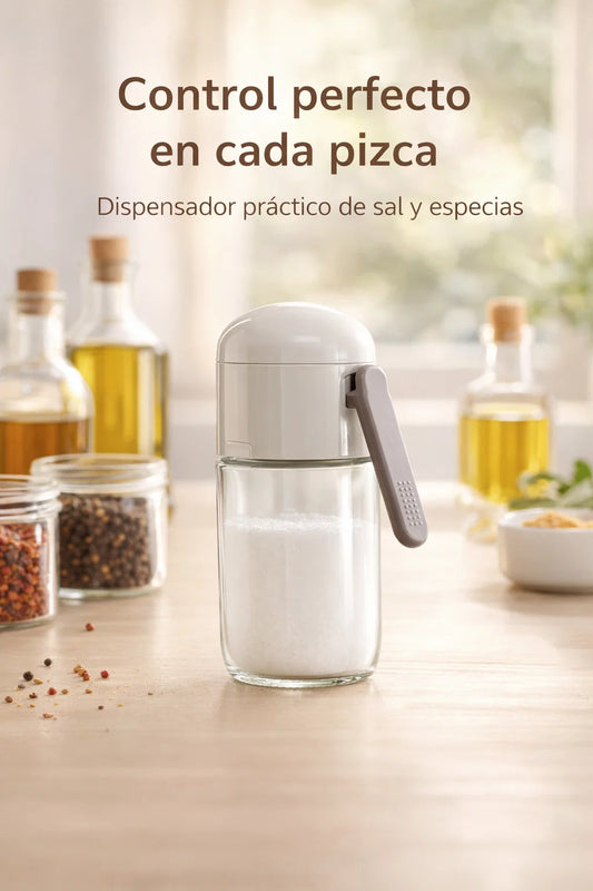 Dispensador práctico de sal y especias 180 ml🧂estético y fácil de usar