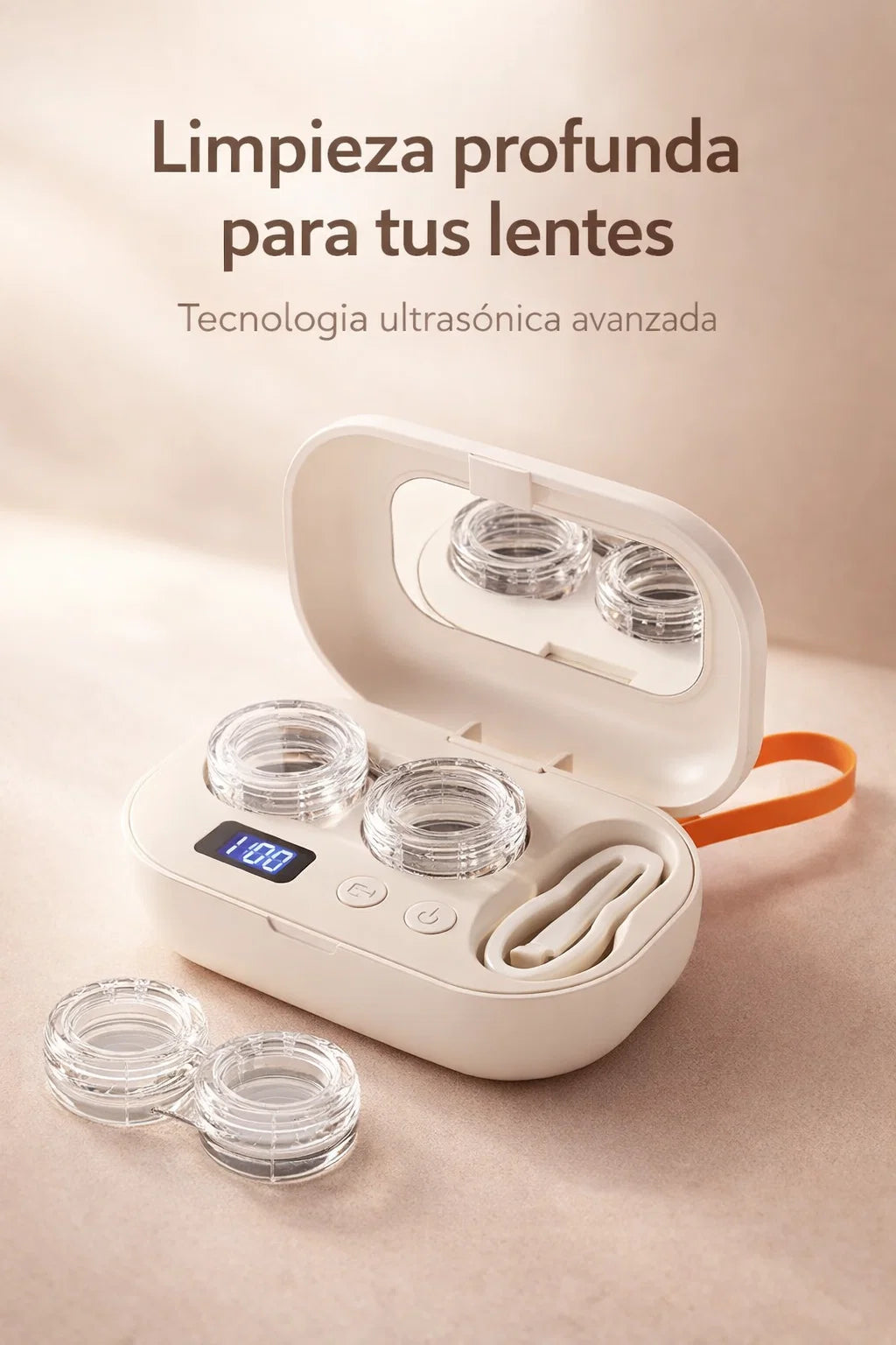Limpiador de lentes de contacto ultrasónico avanzado con temporizador 👀💦