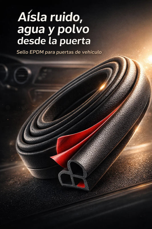 Tira de Sellado para Marco de Puerta de Automóvil de Material EPDM Suave y Fácil de Usar🚘