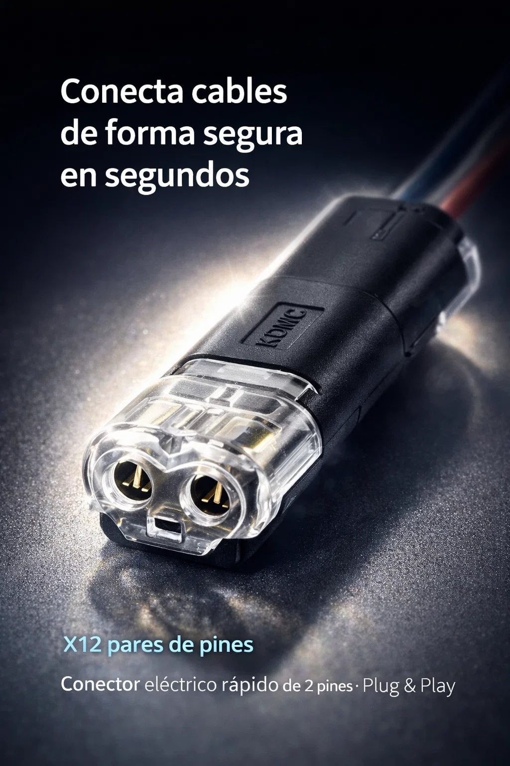 Conector rápido eléctrico 2-Pin (Quick Splice Connector) x12 pares de pines🧩🔌